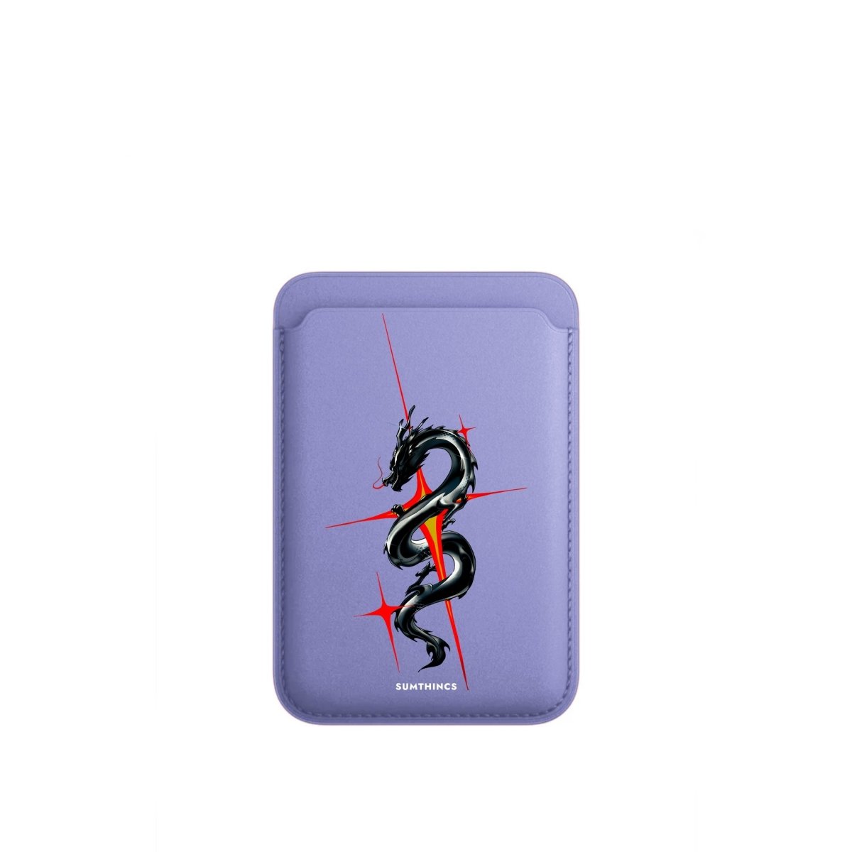 Dragonflare MagSafe Deri Cüzdan Wallet Lila - Sumthincs
