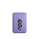 Dragonflare MagSafe Deri Cüzdan Wallet Lila - Sumthincs