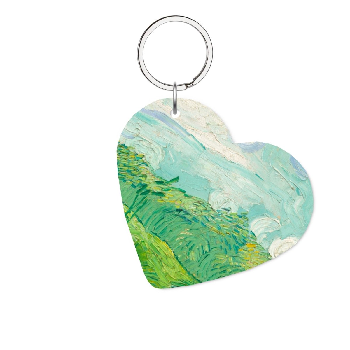 Green Wheat Fields Glossy Kalp Anahtarlık - SUMTHINCS