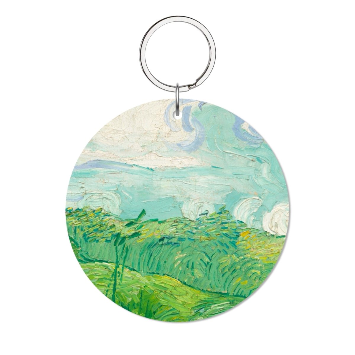 Green Wheat Fields Glossy Yuvarlak Anahtarlık - SUMTHINCS