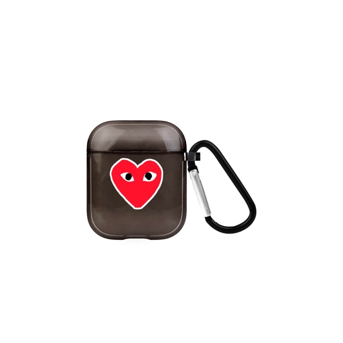 Hearts AirPods Şeffaf Silikon Kılıf Siyah - SUMTHINCS