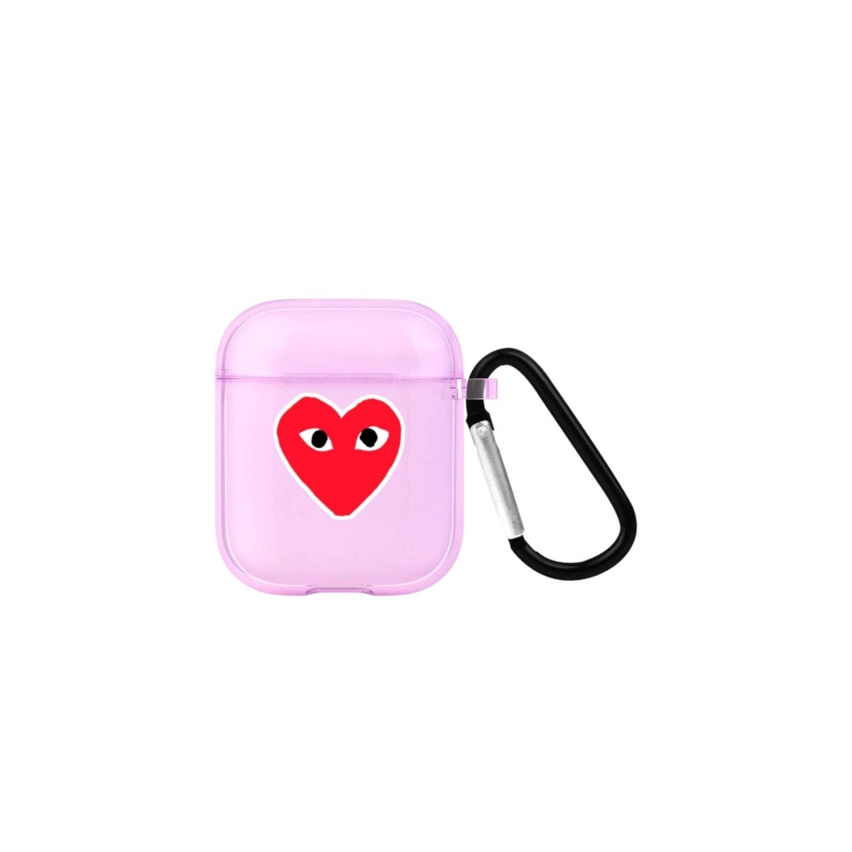 Hearts AirPods Şeffaf Silikon Kılıf Lila - SUMTHINCS