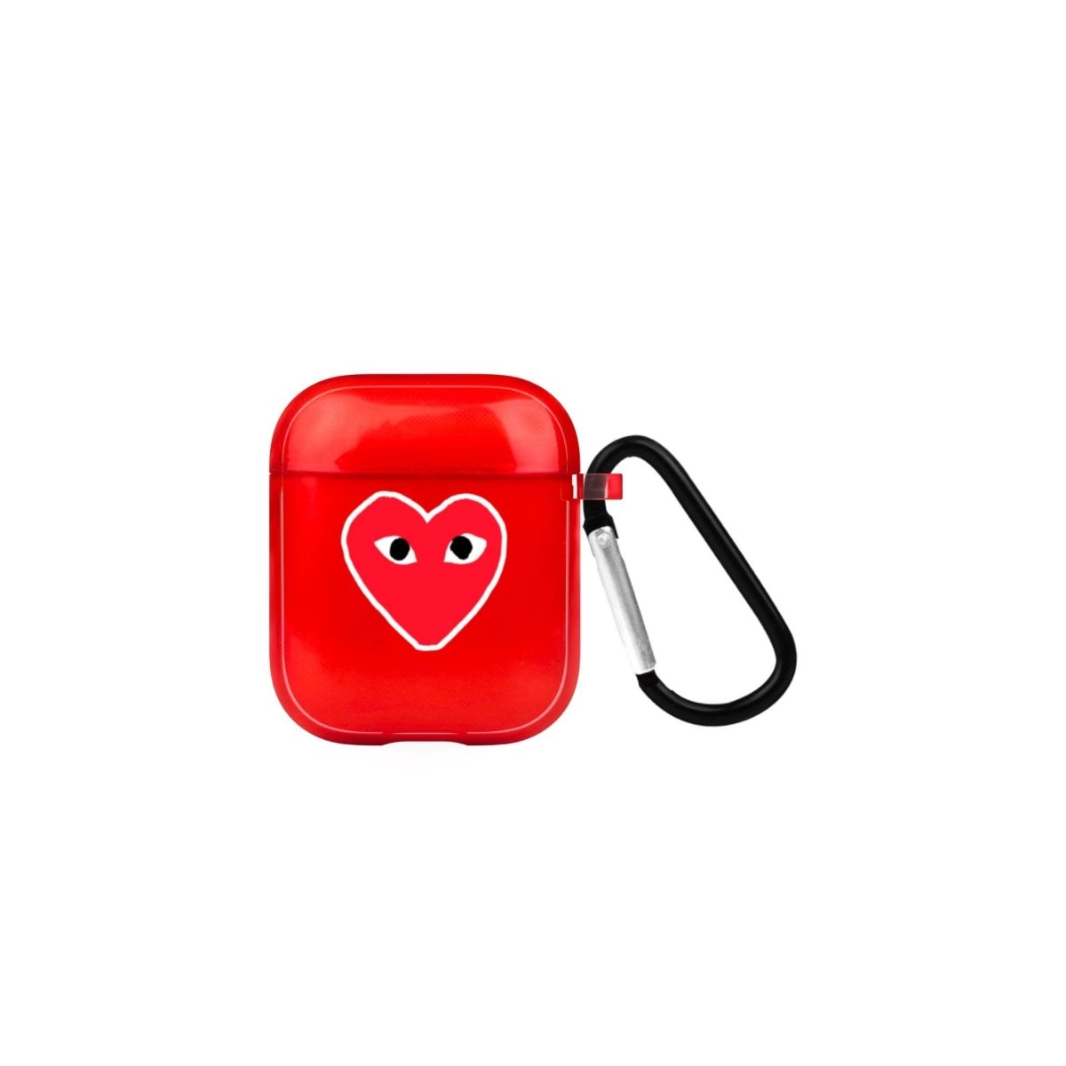 Hearts AirPods Şeffaf Silikon Kılıf Kırmızı - SUMTHINCS