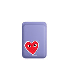 Hearts MagSafe Deri Cüzdan Wallet Lila - Sumthincs