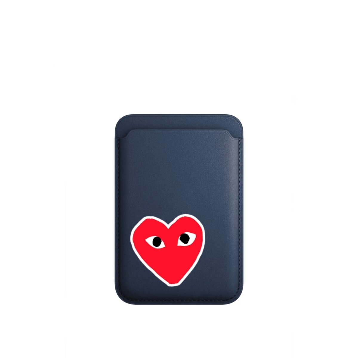 Hearts MagSafe Deri Cüzdan Wallet Pasifik Mavi - Sumthincs