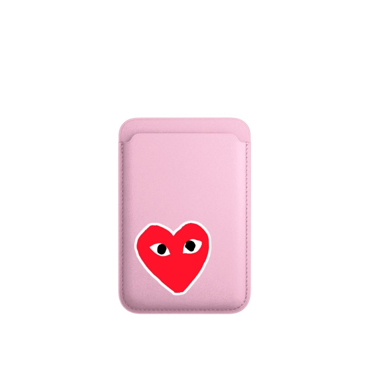 Hearts MagSafe Deri Cüzdan Wallet Pembe - Sumthincs