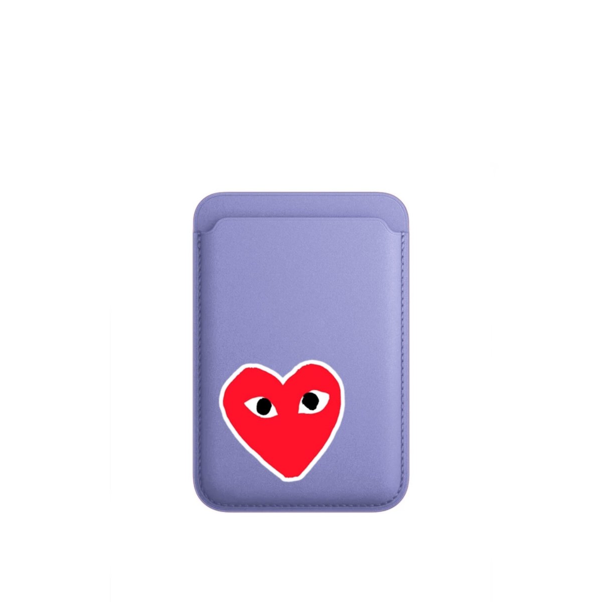 Hearts MagSafe Deri Cüzdan Wallet Lila - Sumthincs