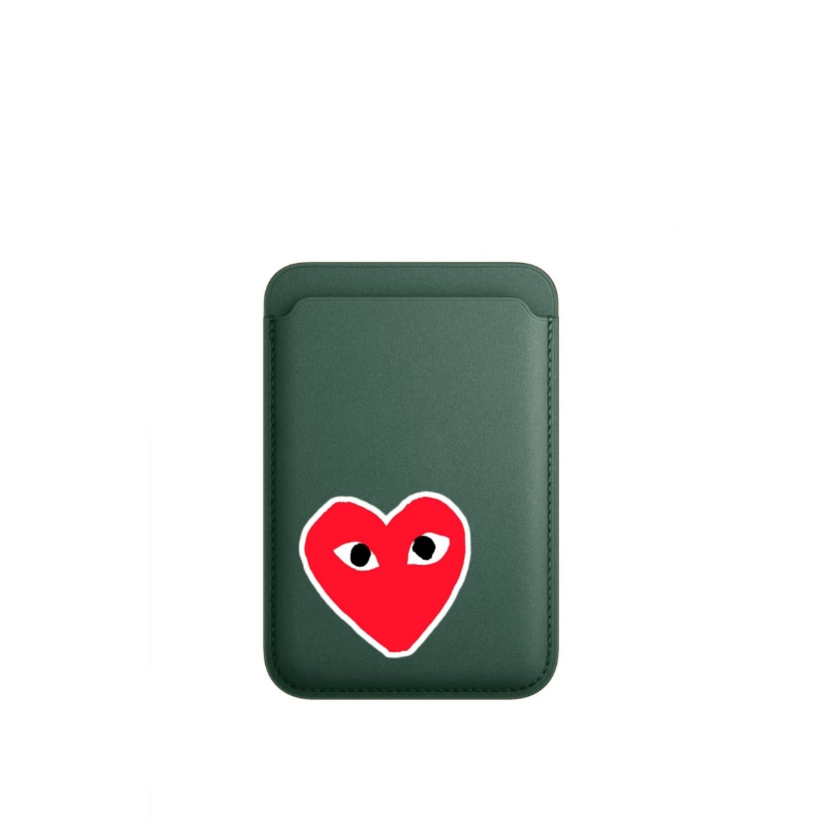 Hearts MagSafe Deri Cüzdan Wallet Kaktüs Yeşili - Sumthincs