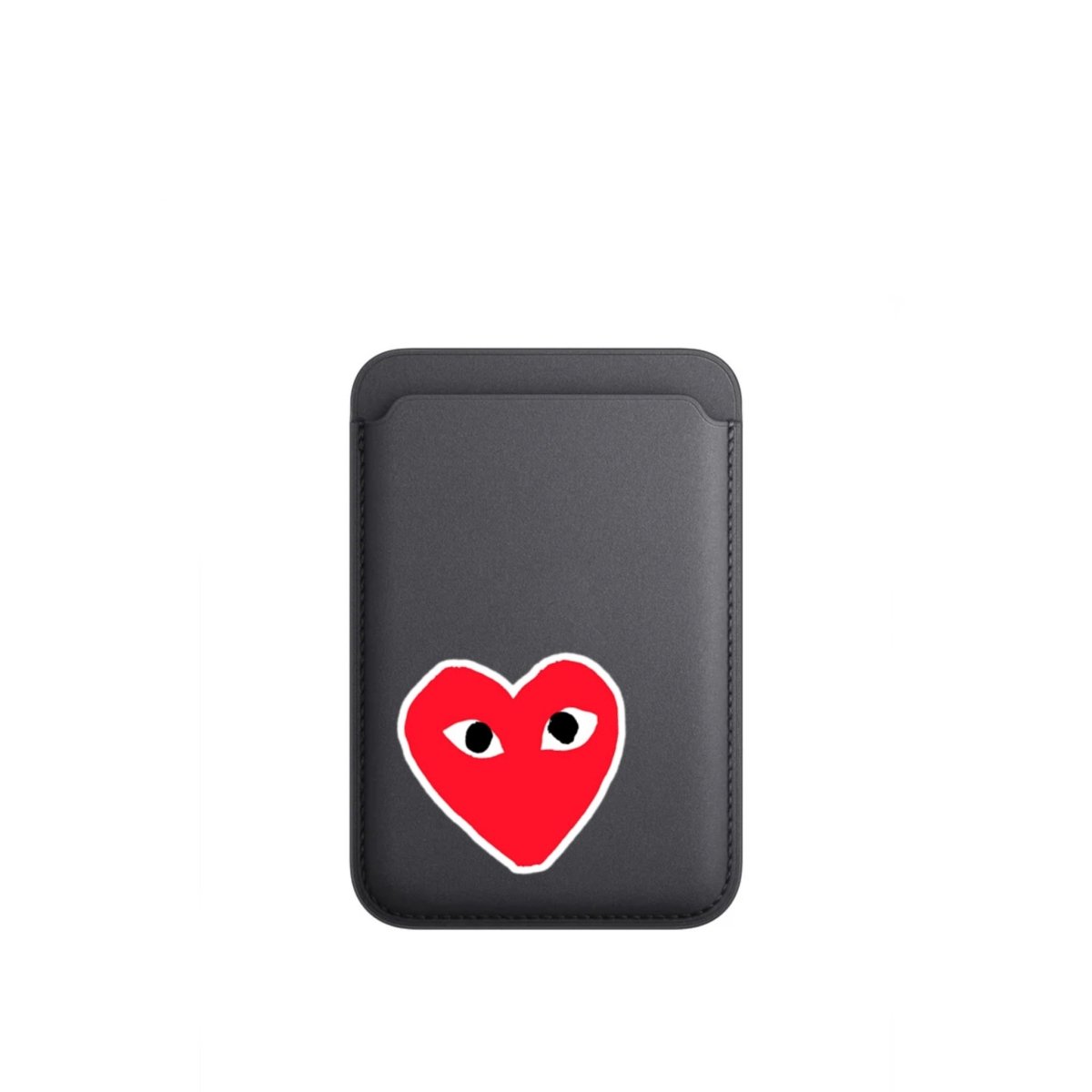 Hearts MagSafe Deri Cüzdan Wallet Siyah - Sumthincs