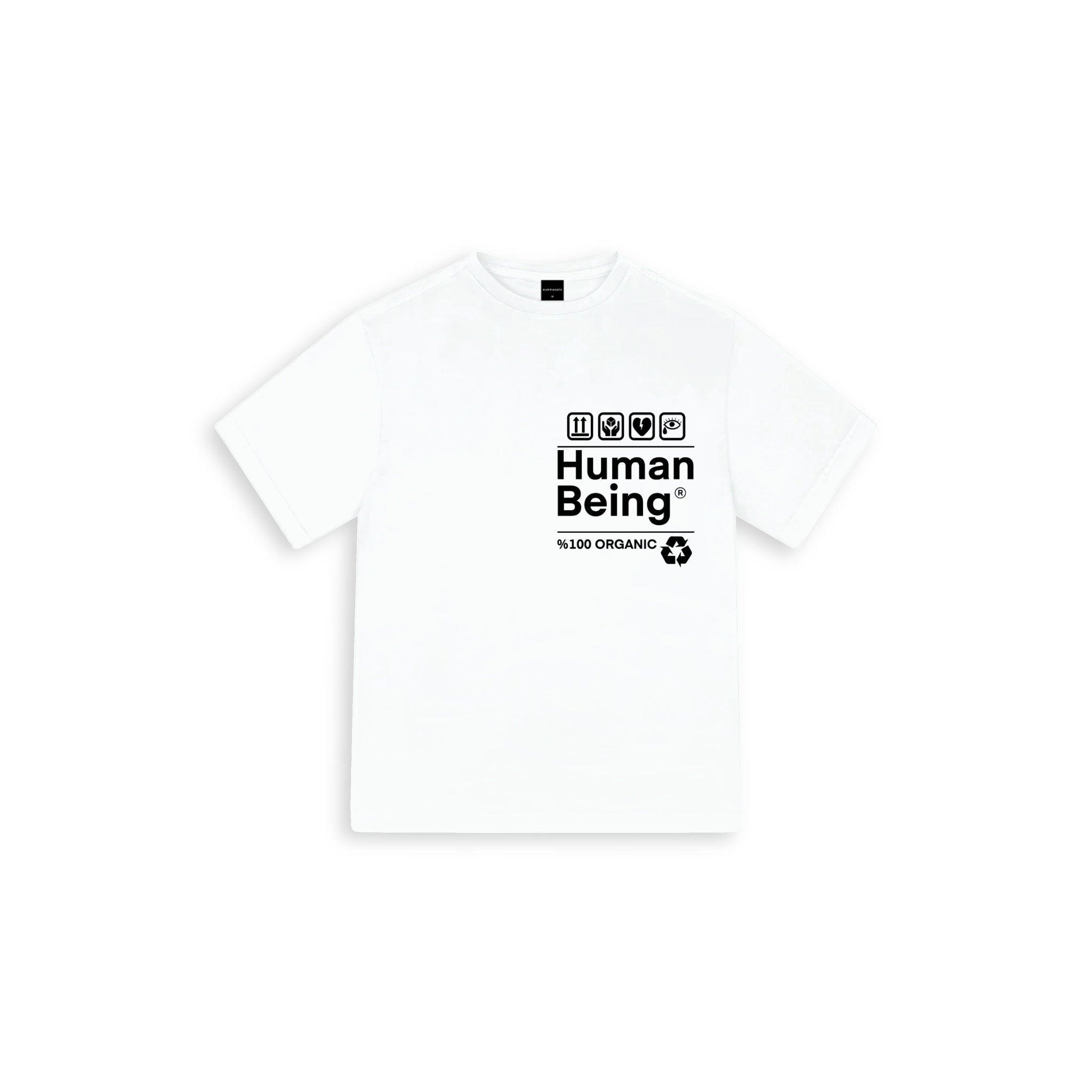 Human Being Oversize Large T-shirt Beyaz - SUMTHINCS