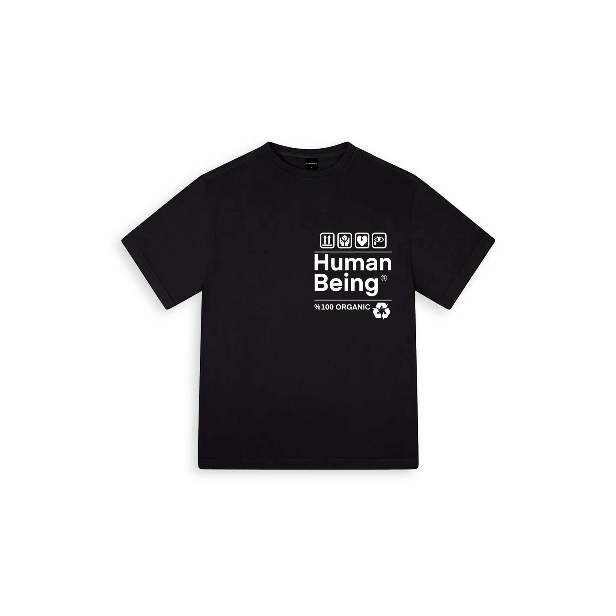 Human Being Oversize Large T-shirt Siyah - SUMTHINCS