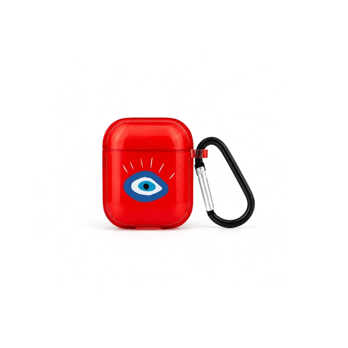I See You AirPods Şeffaf Silikon Kılıf Kırmızı - Sumthincs