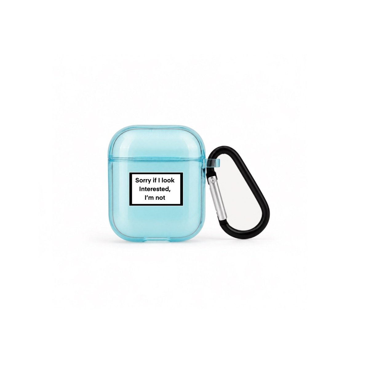 Interested AirPods 1. ve 2. Nesil Şeffaf Silikon Kılıf Mavi - Sumthincs