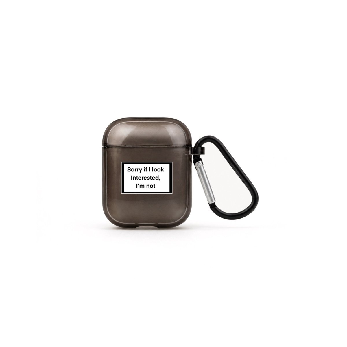 Interested AirPods 1. ve 2. Nesil Şeffaf Silikon Kılıf Siyah - Sumthincs