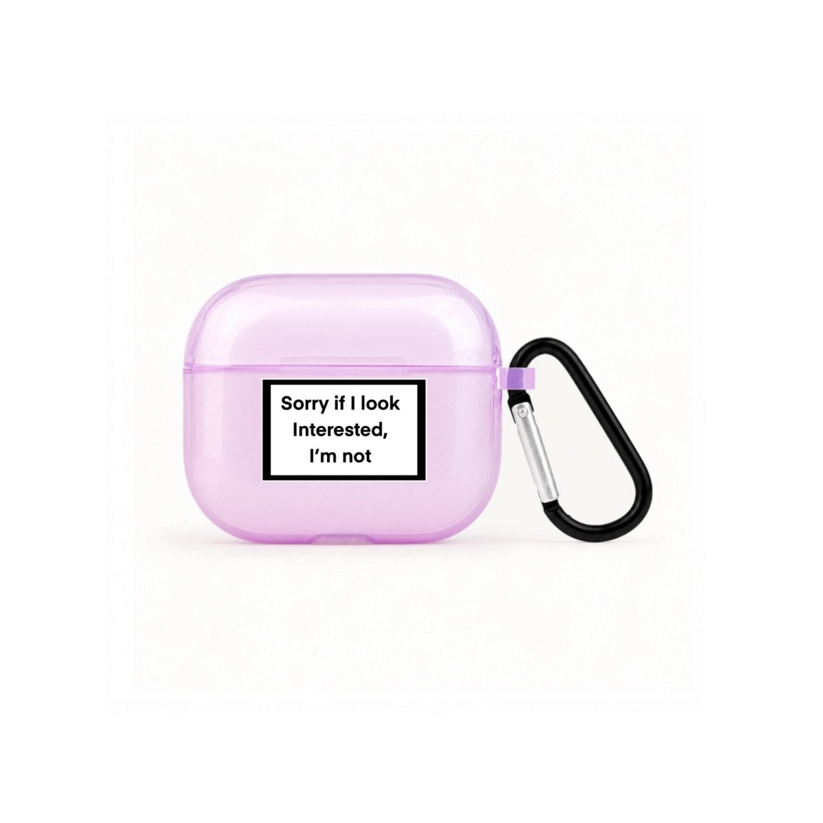 Interested AirPods Pro Şeffaf Silikon Kılıf Lila - Sumthincs