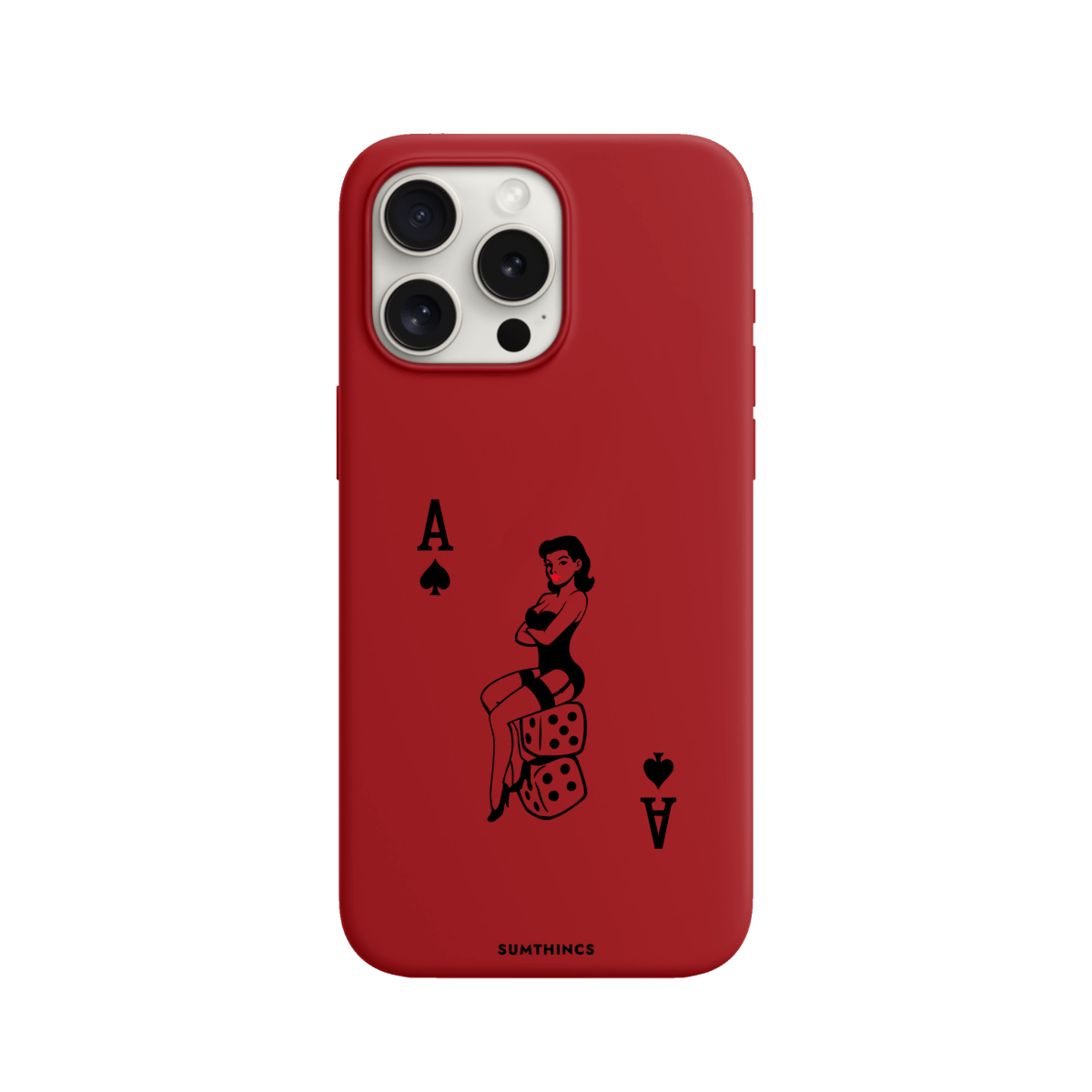 iPhone 11 Ace Queen Premium Telefon Kılıfı Kırmızı - SUMTHINCS