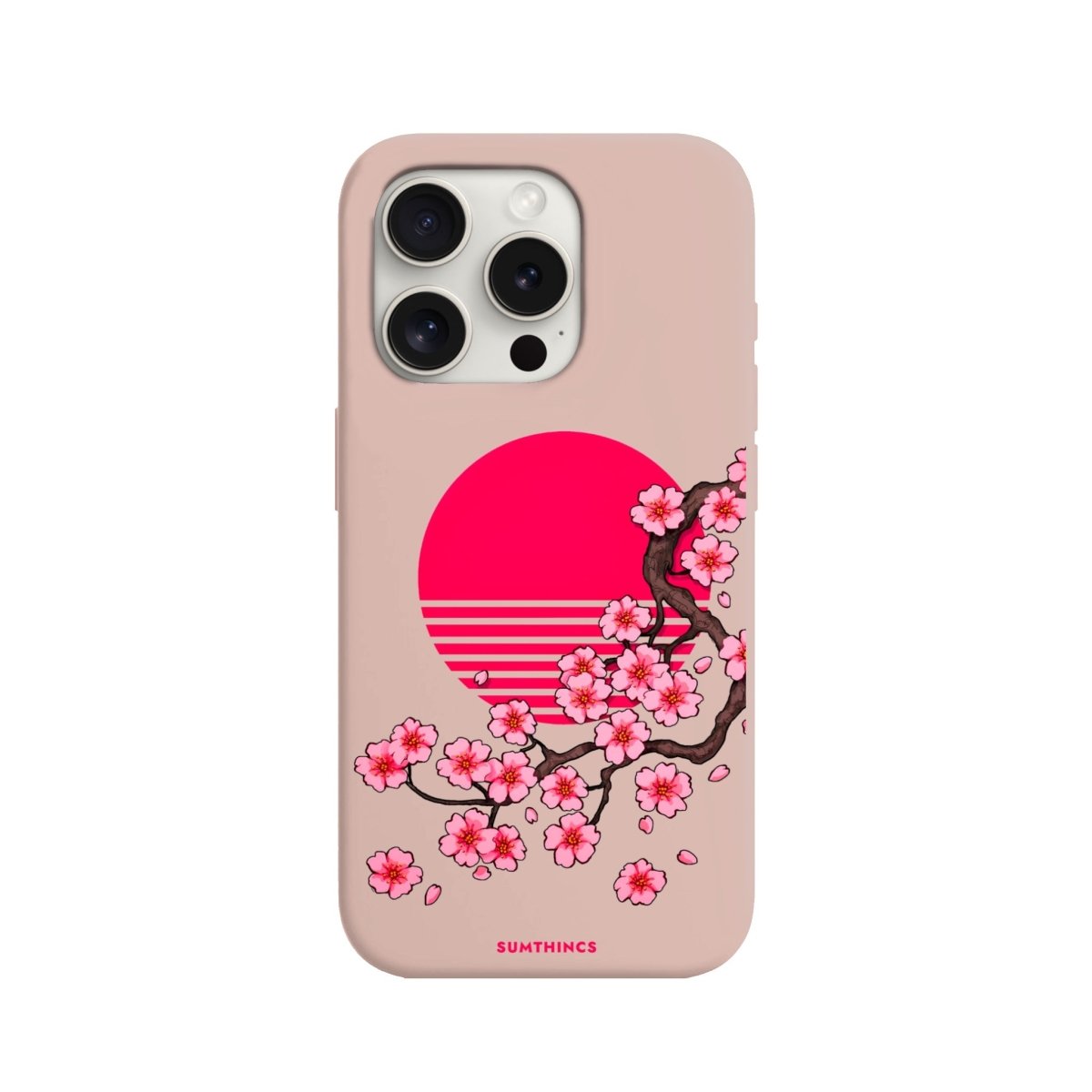 iPhone 11 Cherry Blossom Dawn Premium Telefon Kılıfı Bej - SUMTHINCS