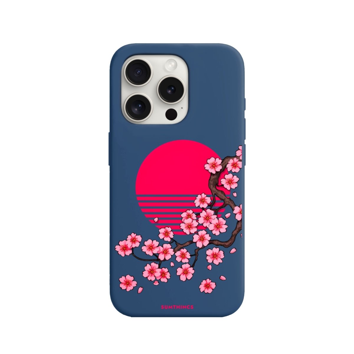 iPhone 11 Cherry Blossom Dawn Premium Telefon Kılıfı Pasifik Mavi - SUMTHINCS