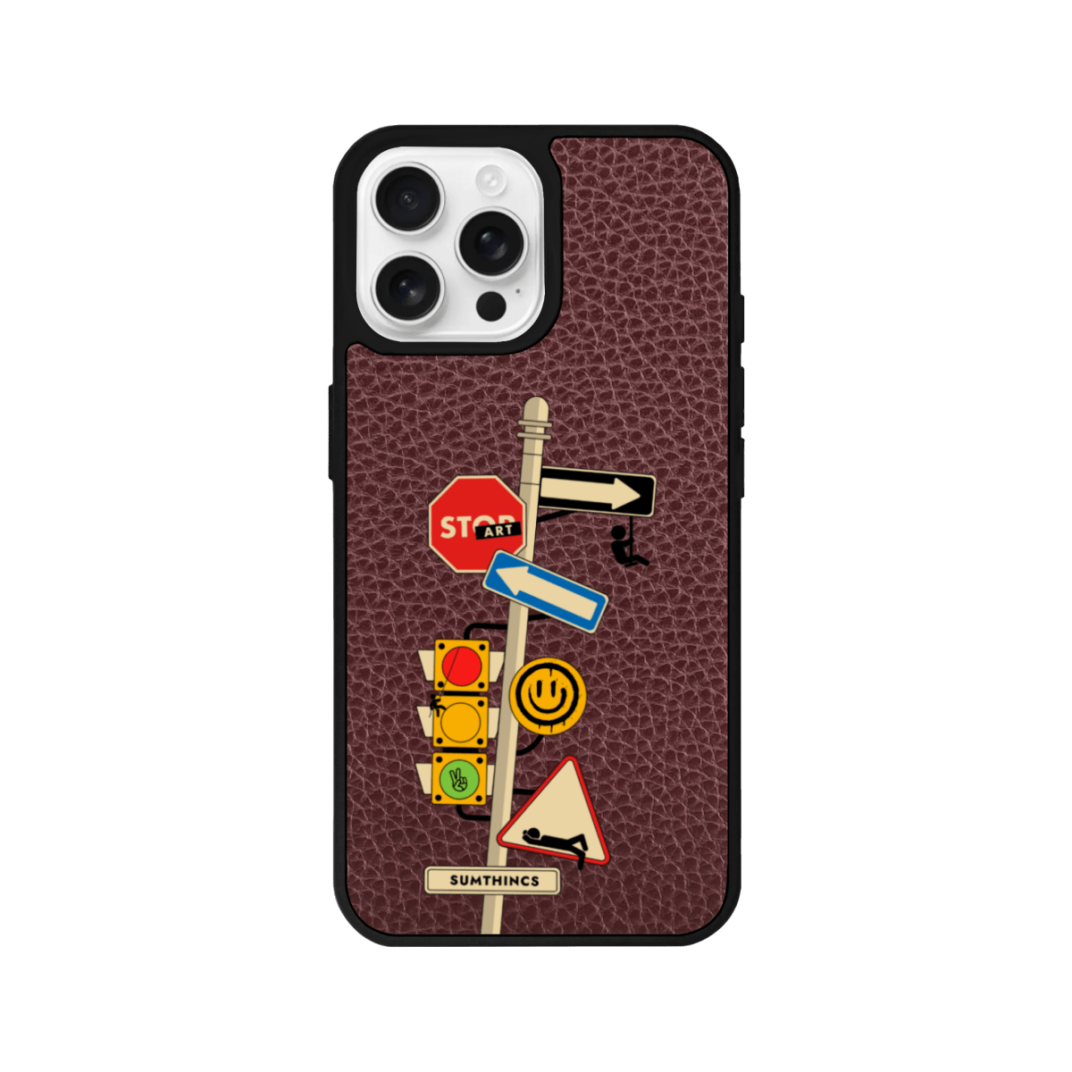 iPhone 11 Crossroad Leather Vegan Deri Telefon Kılıfı Bordo - SUMTHINCS