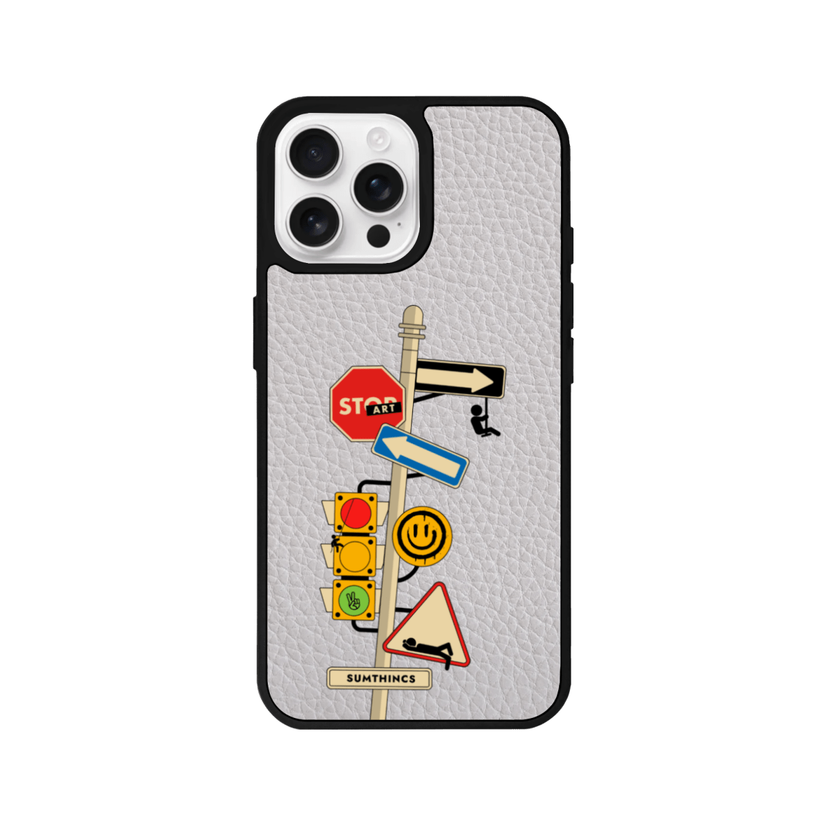 iPhone 11 Crossroad Leather Vegan Deri Telefon Kılıfı Gri - SUMTHINCS