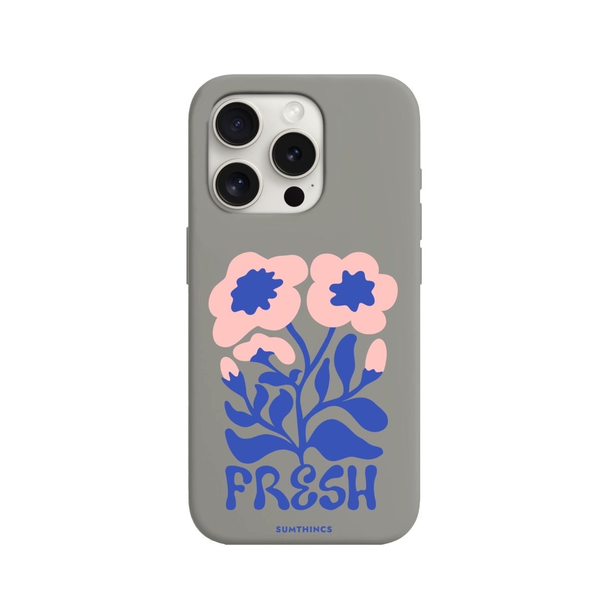 iPhone 11 Fresh Flowers Premium Telefon Kılıfı Gri - SUMTHINCS