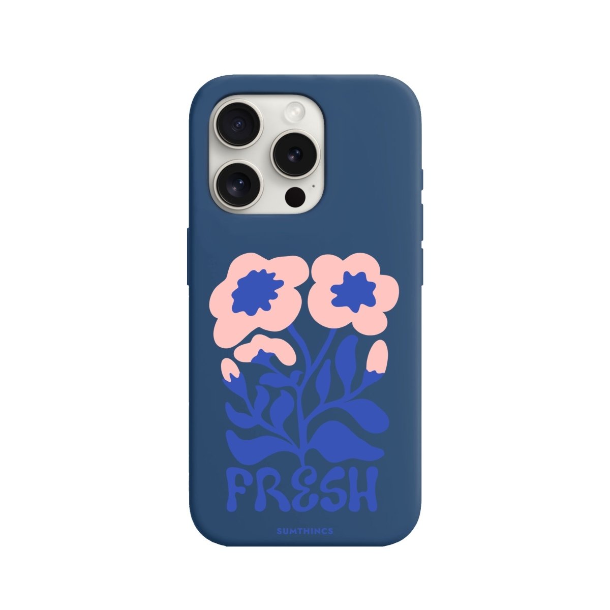 iPhone 11 Fresh Flowers Premium Telefon Kılıfı Pasifik Mavi - SUMTHINCS