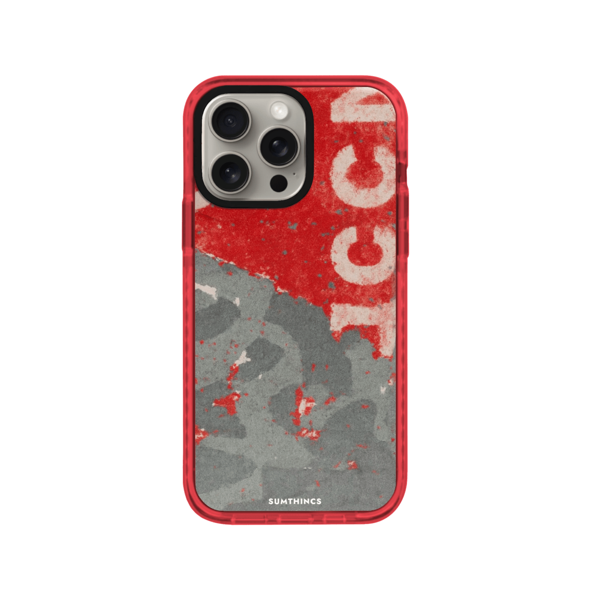 iPhone 11 Graffiti Procase Şeffaf Telefon Kılıfı Kırmızı - SUMTHINCS