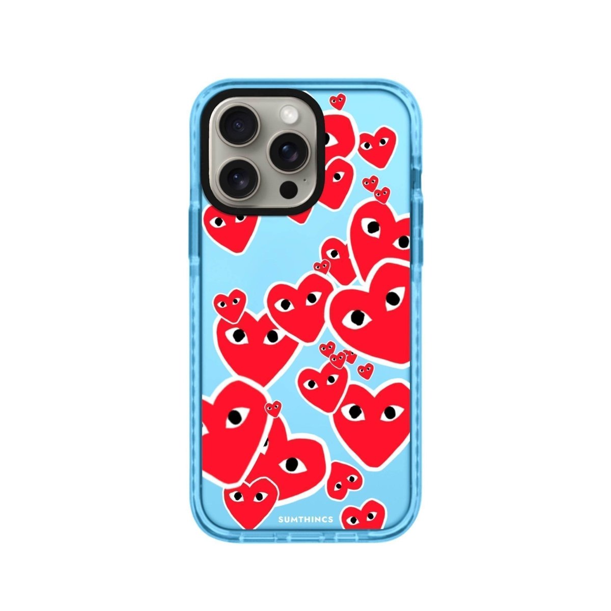 iPhone 11 Hearts Procase Şeffaf Telefon Kılıfı Mavi - SUMTHINCS