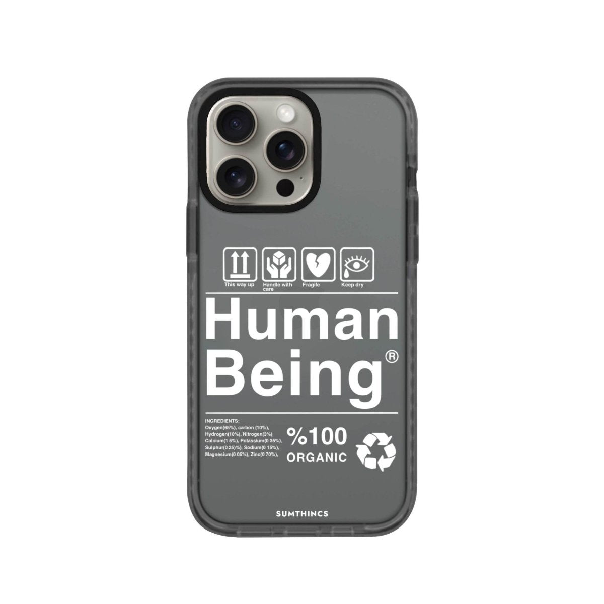 iPhone 11 Human Being Procase Şeffaf Telefon Kılıfı Antrasit - SUMTHINCS