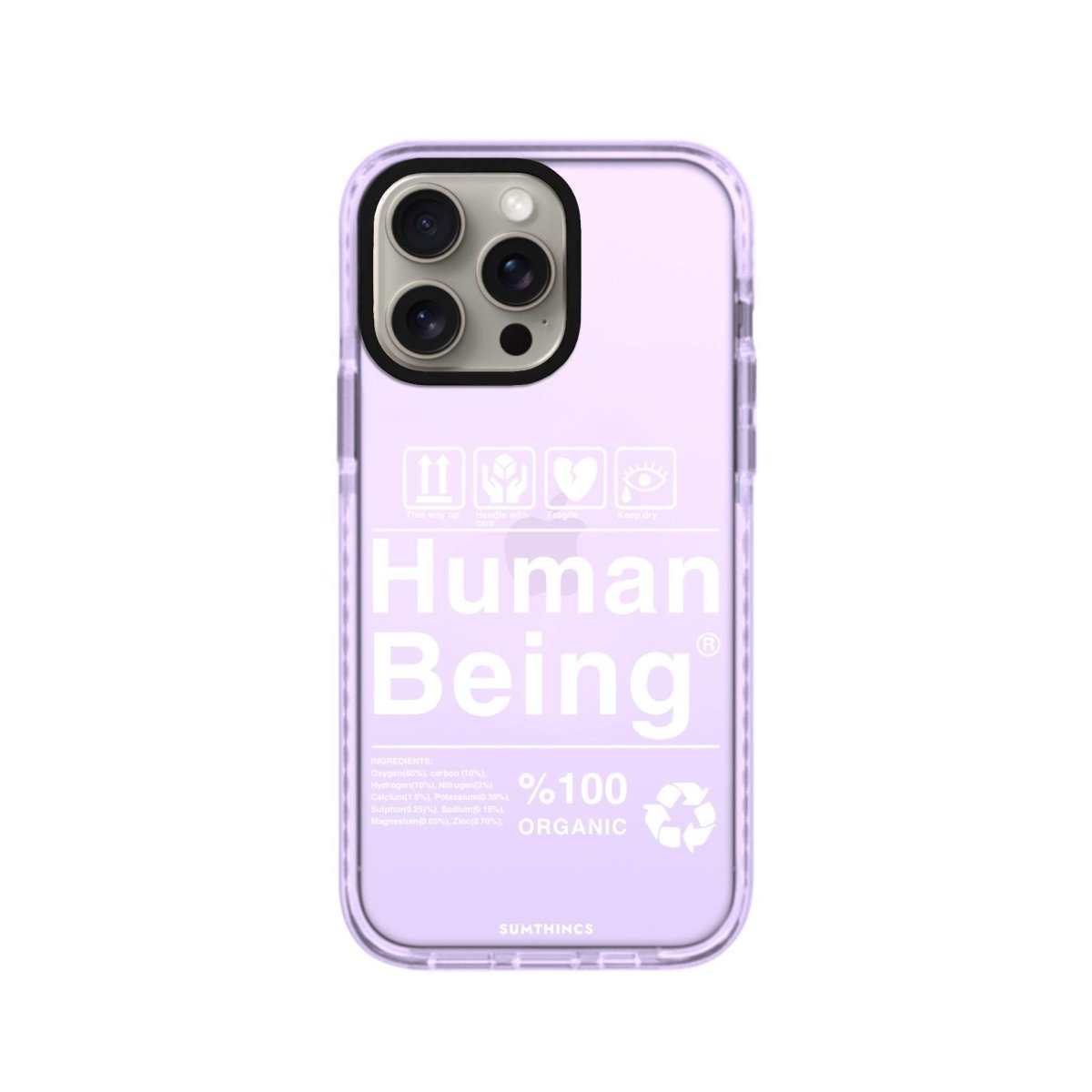 iPhone 11 Human Being Procase Şeffaf Telefon Kılıfı Lila - SUMTHINCS
