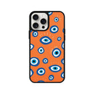 iPhone 11 I See You Leather Vegan Deri Telefon Kılıfı Turuncu - SUMTHINCS