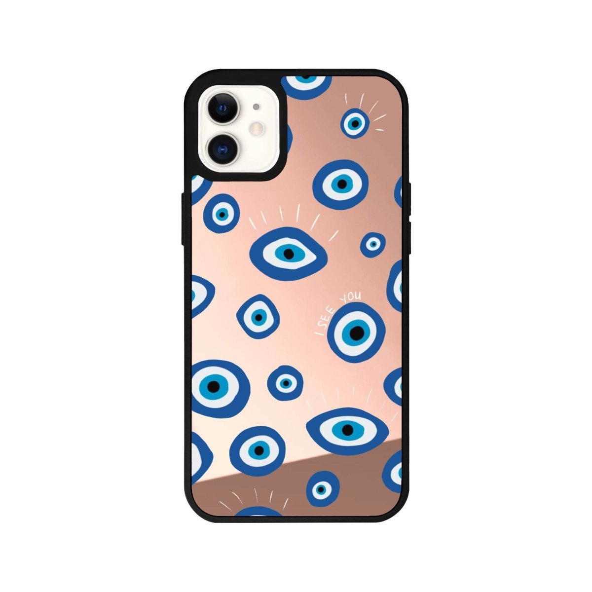 iPhone 11 I See You Mirror Aynalı Telefon Kılıfı Metalik Pembe - SUMTHINCS