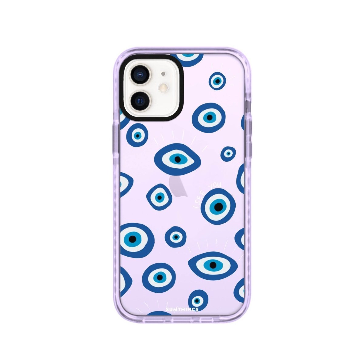 iPhone 11 I See You Procase Şeffaf Telefon Kılıfı Lila - SUMTHINCS