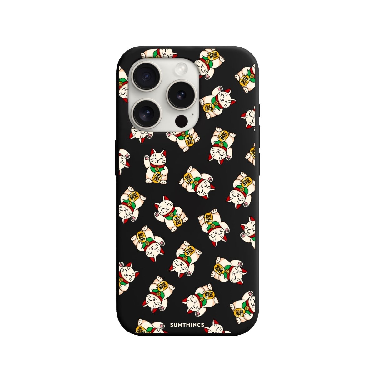 iPhone 11 Maneki Neko Premium Telefon Kılıfı Siyah - SUMTHINCS