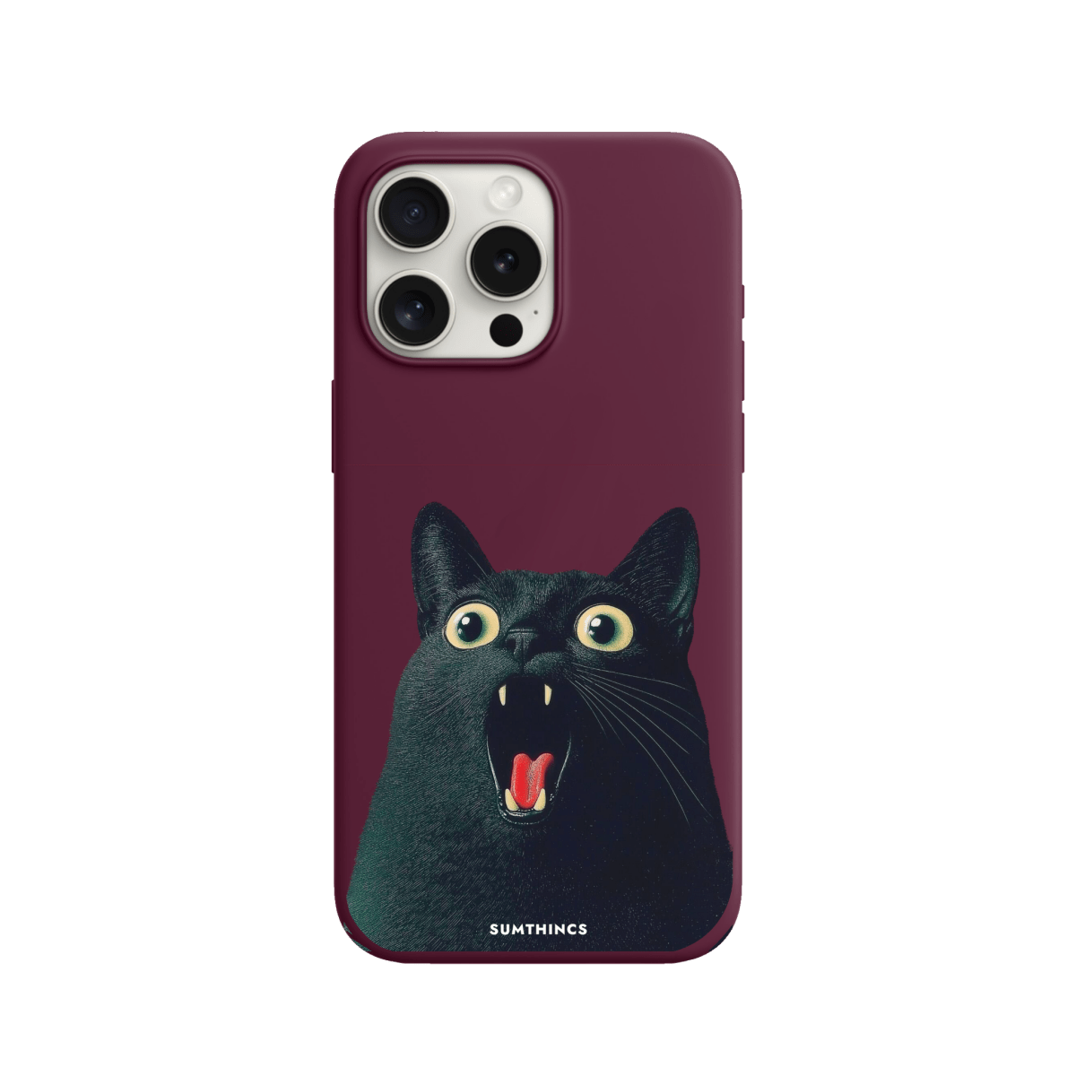 iPhone 11 Meoww Premium Telefon Kılıfı Bordo - SUMTHINCS