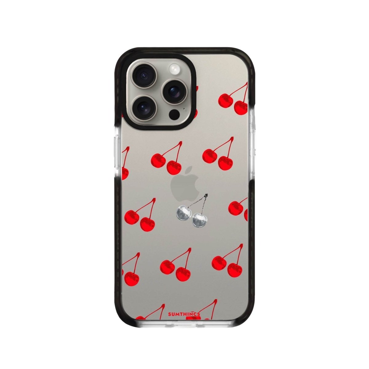 iPhone 11 Pro Max Disco Cherry Procase Şeffaf Telefon Kılıfı Siyah Şeffaf - SUMTHINCS
