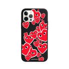 iPhone 11 Pro Max Hearts Premium Telefon Kılıfı Siyah - SUMTHINCS