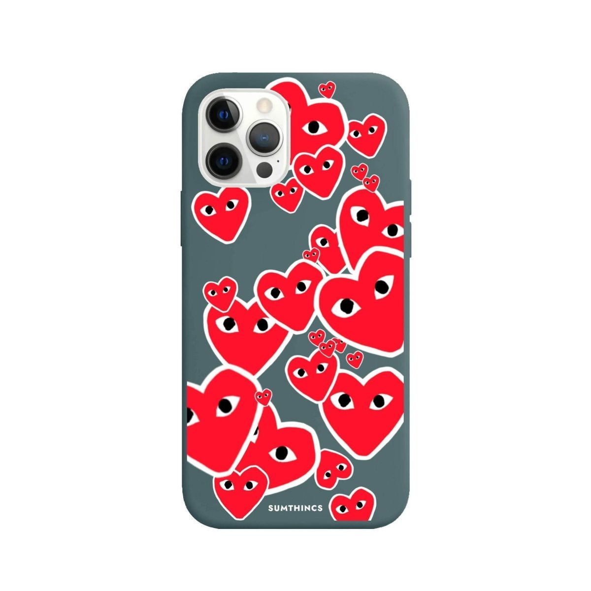 iPhone 11 Pro Max Hearts Premium Telefon Kılıfı Kaktüs Yeşili - SUMTHINCS