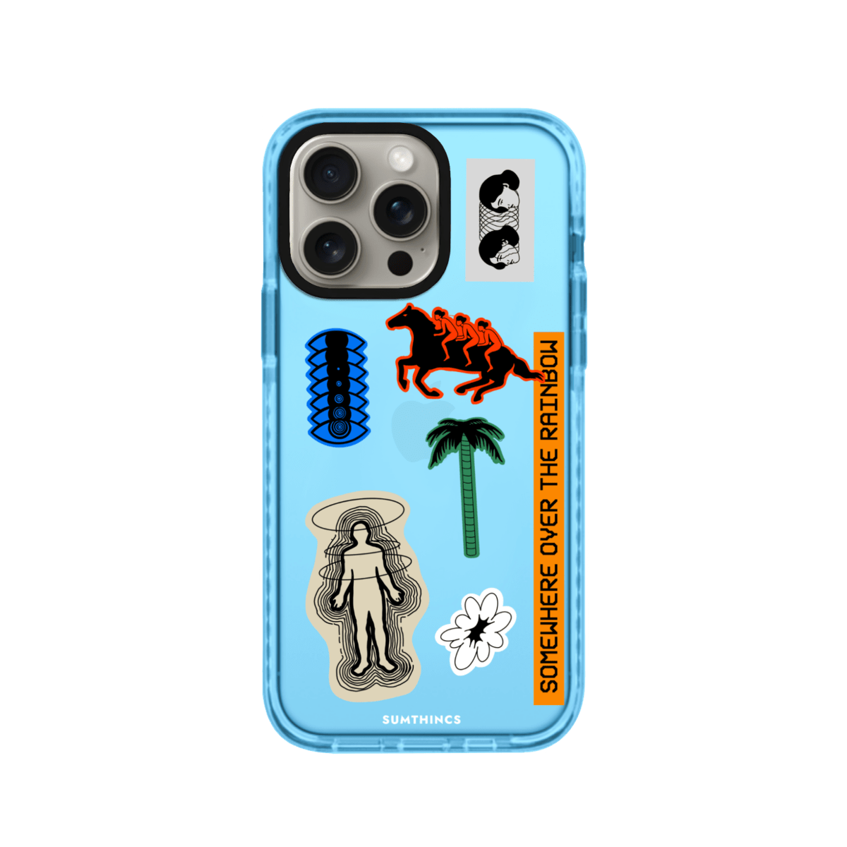 iPhone 11 Somewhere Procase Şeffaf Telefon Kılıfı Mavi - SUMTHINCS