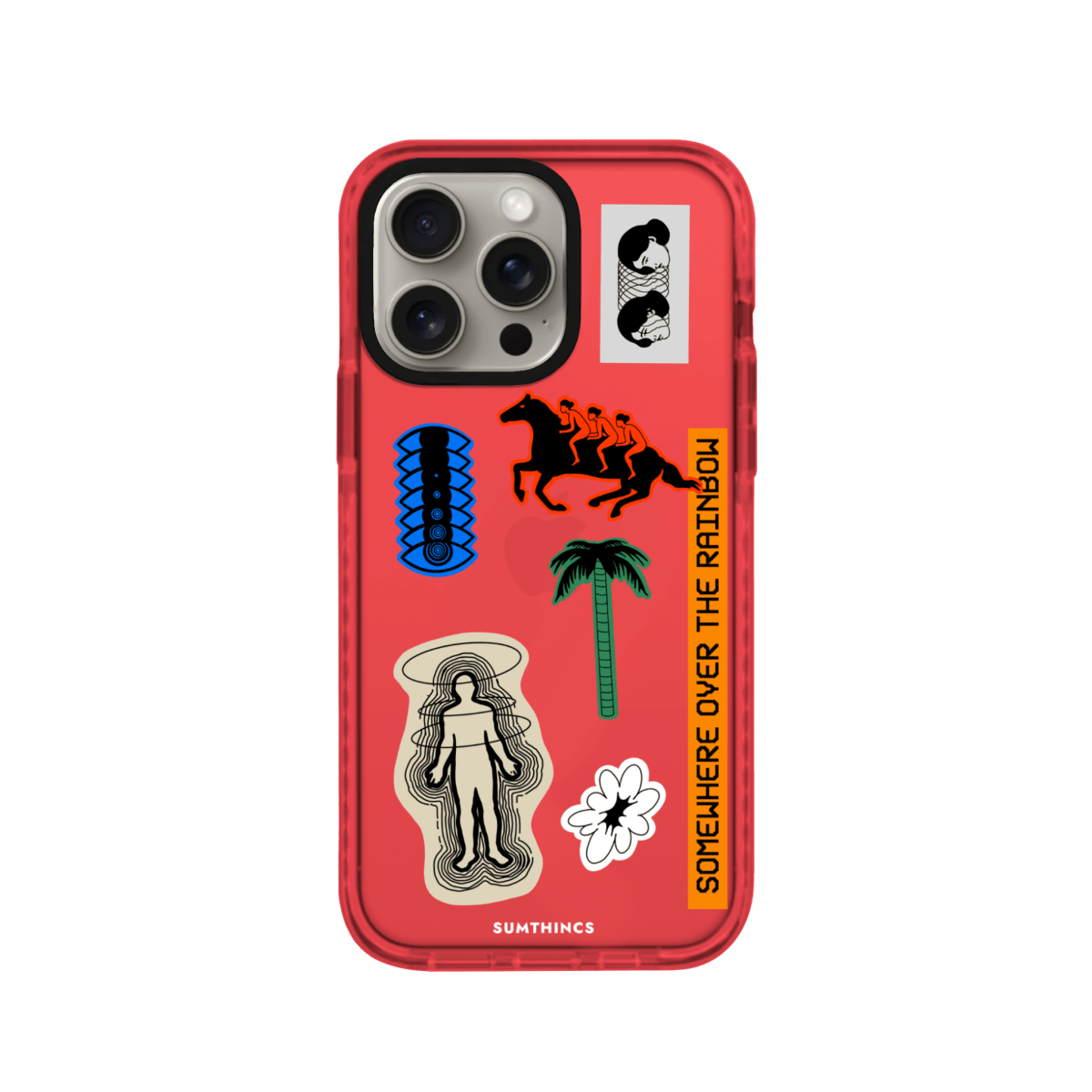 iPhone 11 Somewhere Procase Şeffaf Telefon Kılıfı Kırmızı - SUMTHINCS