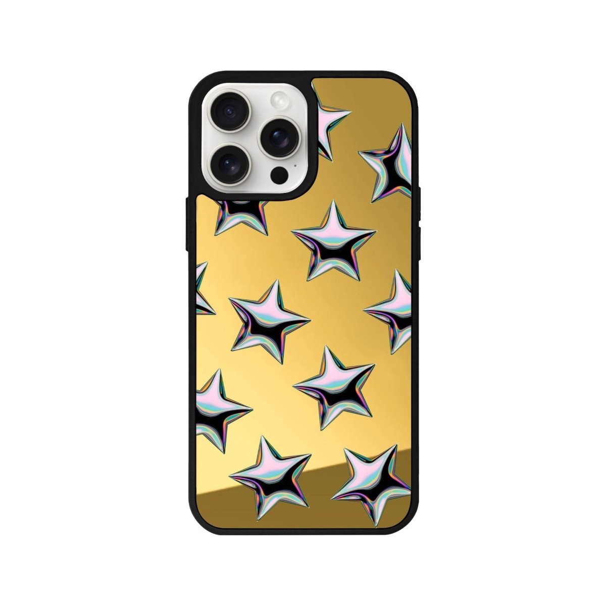 iPhone 11 Stars Mirror Aynalı Telefon Kılıfı Altın - SUMTHINCS