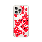iPhone 12 Pro Hearts Clear Magsafe Şeffaf Telefon Kılıfı - SUMTHINCS