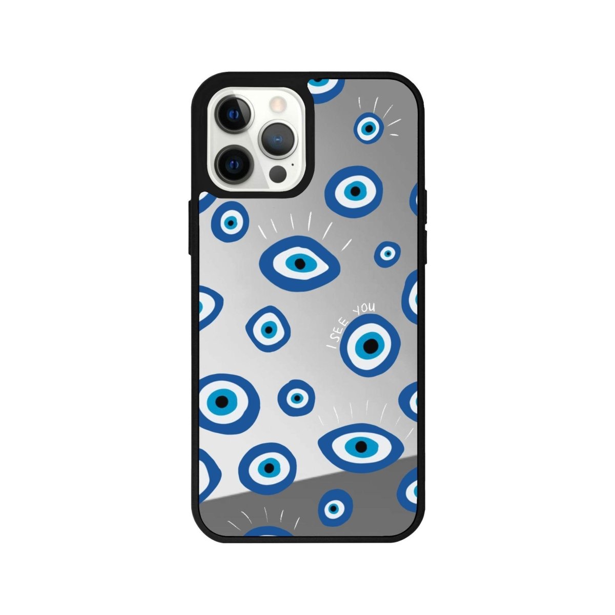 iPhone 12 Pro I See You Mirror Aynalı Telefon Kılıfı Gümüş - SUMTHINCS