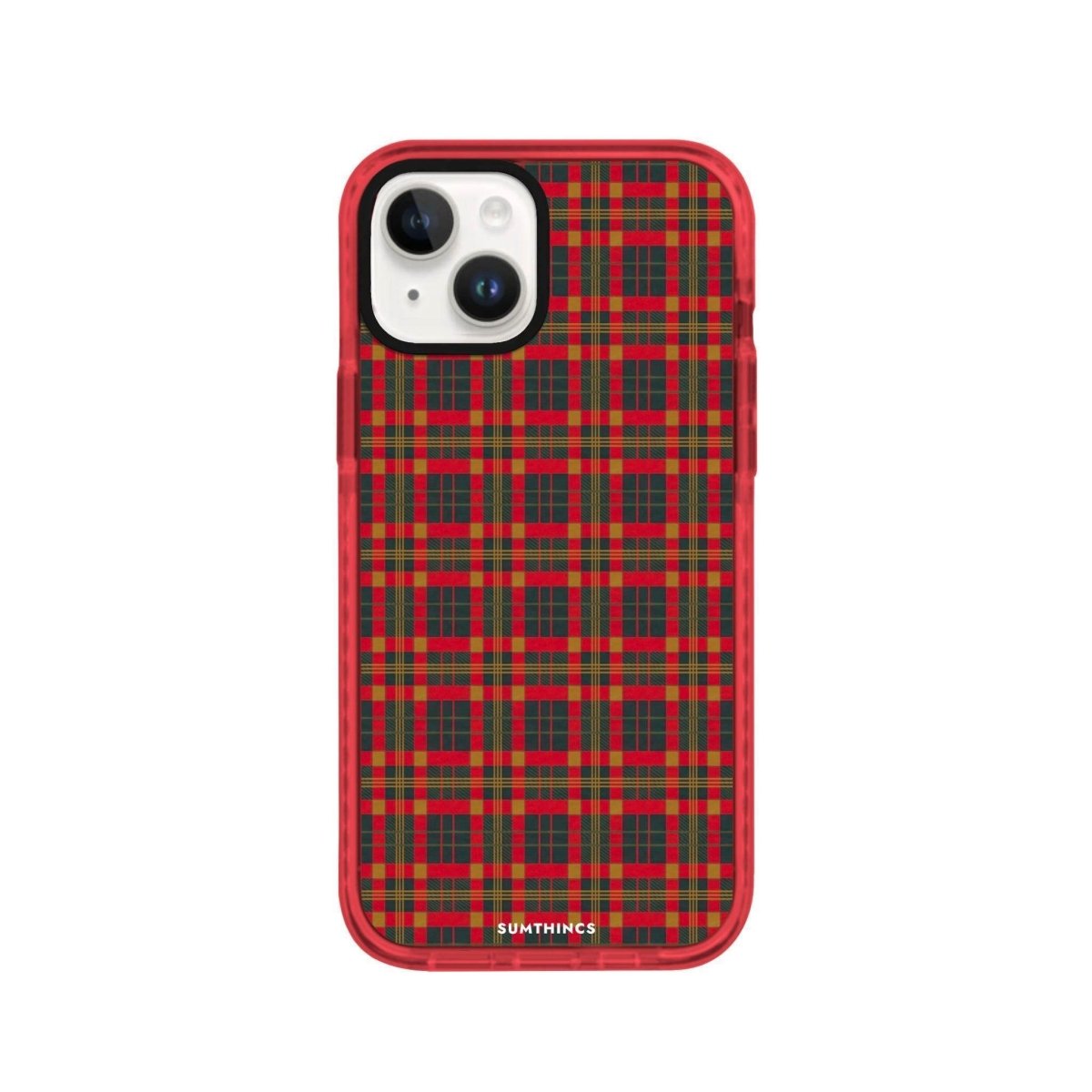 iPhone 13 Christmas Plaid Procase Şeffaf Telefon Kılıfı Kırmızı - SUMTHINCS