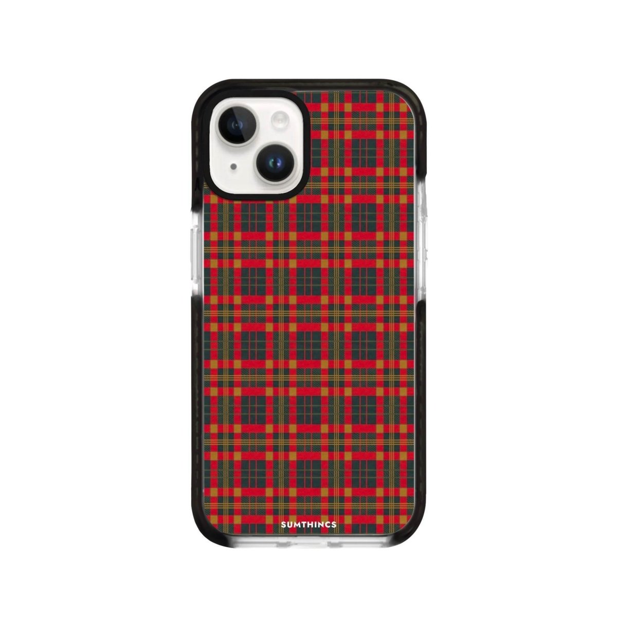 iPhone 13 Christmas Plaid Procase Şeffaf Telefon Kılıfı Siyah Şeffaf - SUMTHINCS
