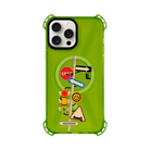 iPhone 13 Crossroad Bumper Magsafe Şeffaf Telefon Kılıfı Yeşil - SUMTHINCS