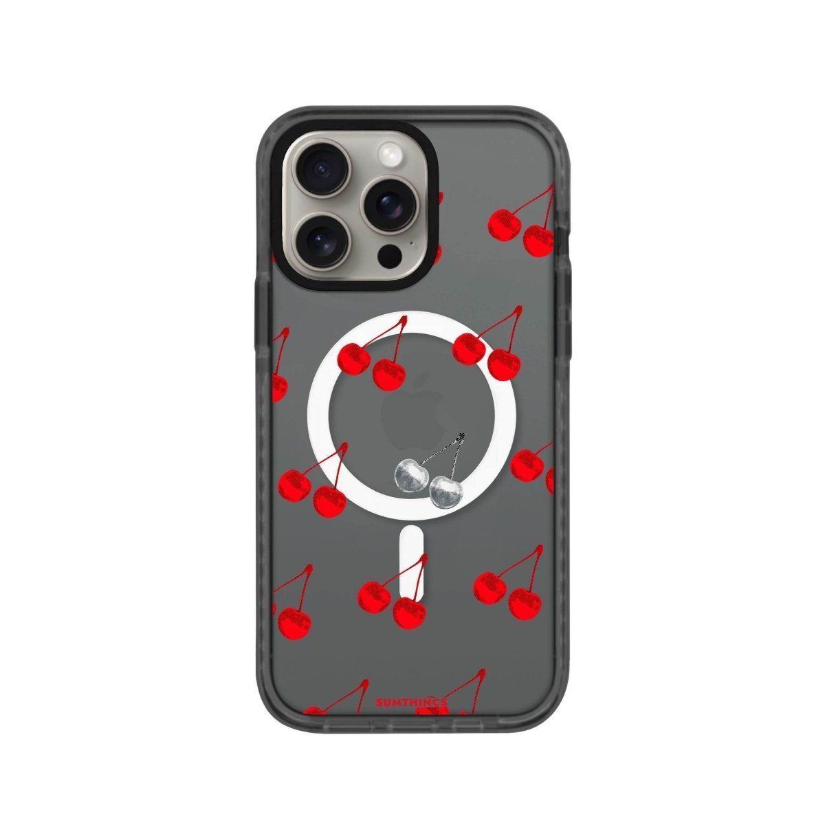 iPhone 13 Disco Cherry Magsafe Procase Şeffaf Telefon Kılıfı Antrasit - SUMTHINCS