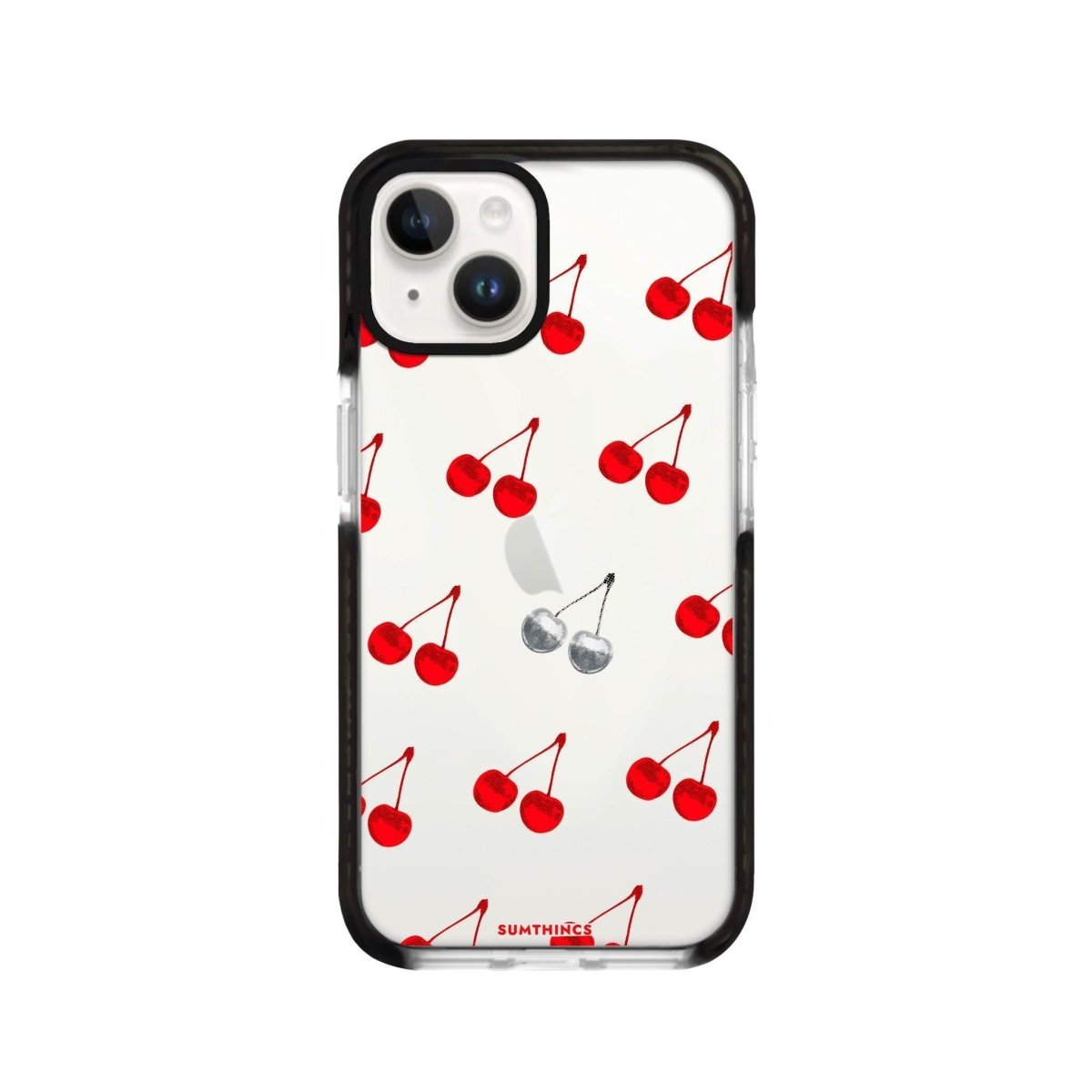 iPhone 13 Disco Cherry Procase Şeffaf Telefon Kılıfı Siyah Şeffaf - SUMTHINCS