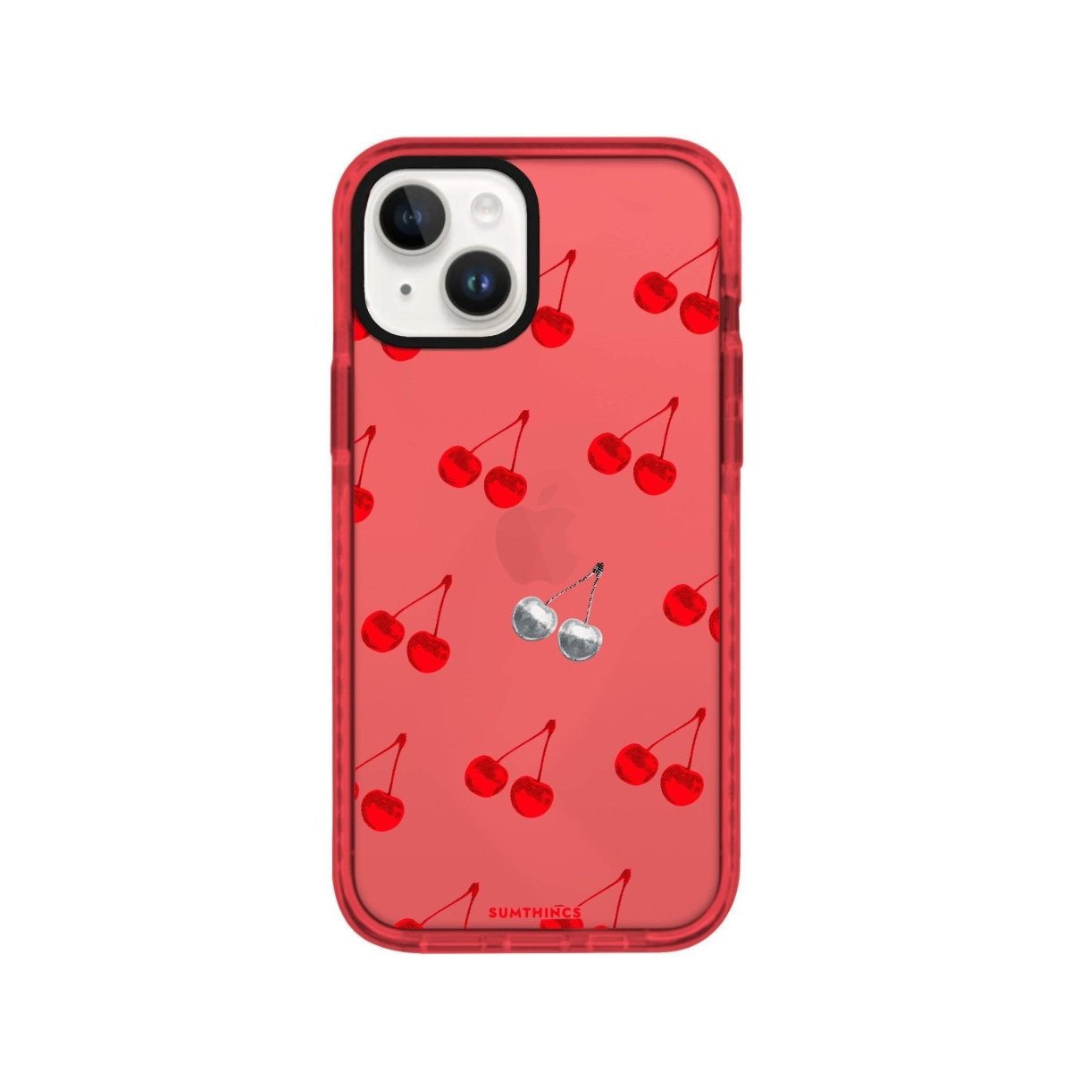 iPhone 13 Disco Cherry Procase Şeffaf Telefon Kılıfı Kırmızı - SUMTHINCS