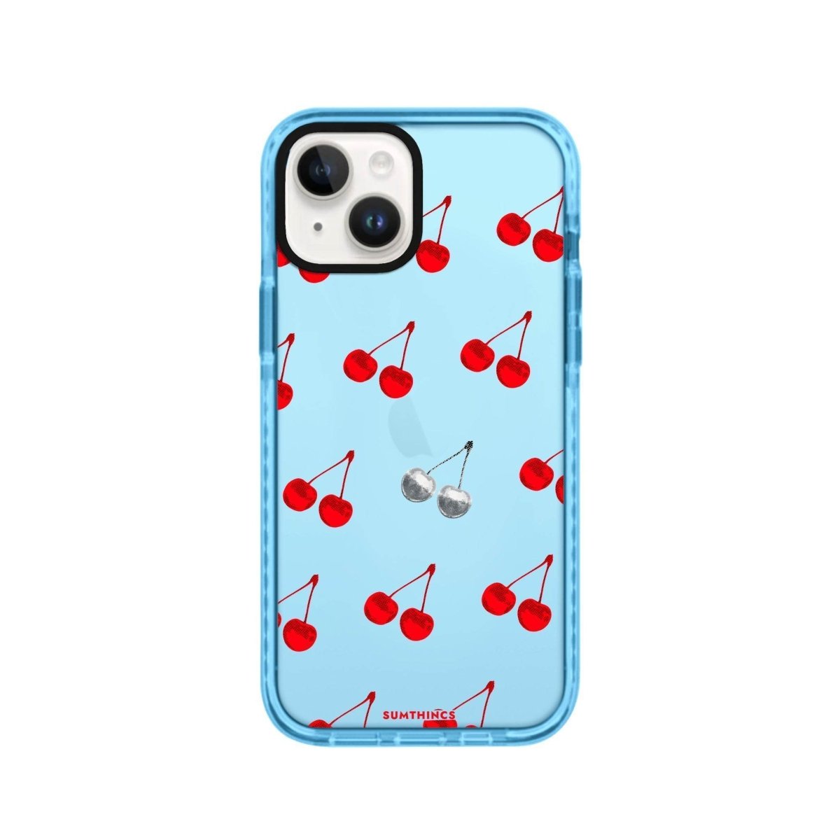 iPhone 13 Disco Cherry Procase Şeffaf Telefon Kılıfı Mavi - SUMTHINCS